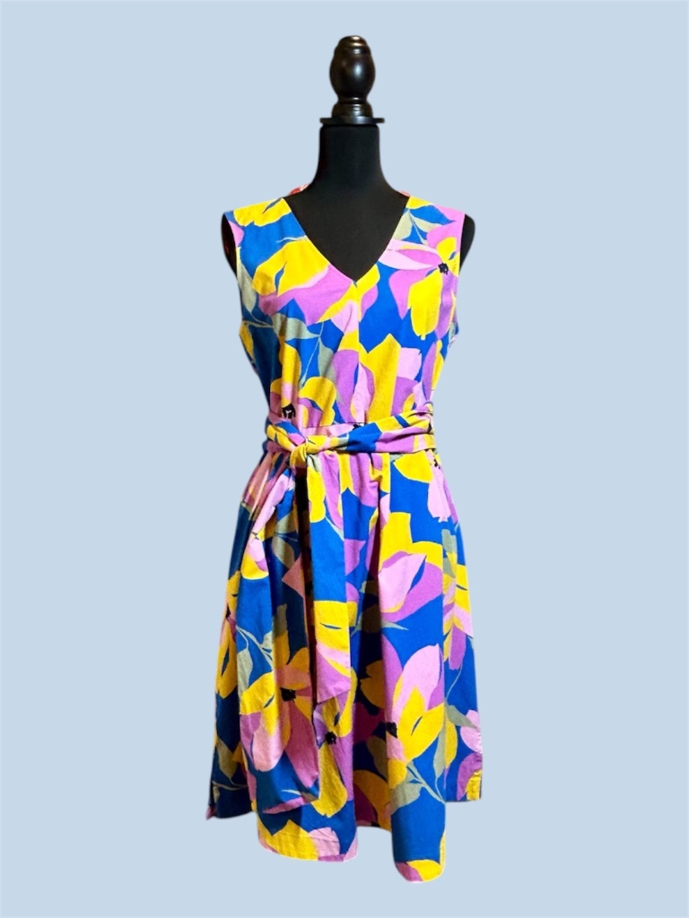 Ann Taylor Factory Blue, Pink and Yellow Floral Dress